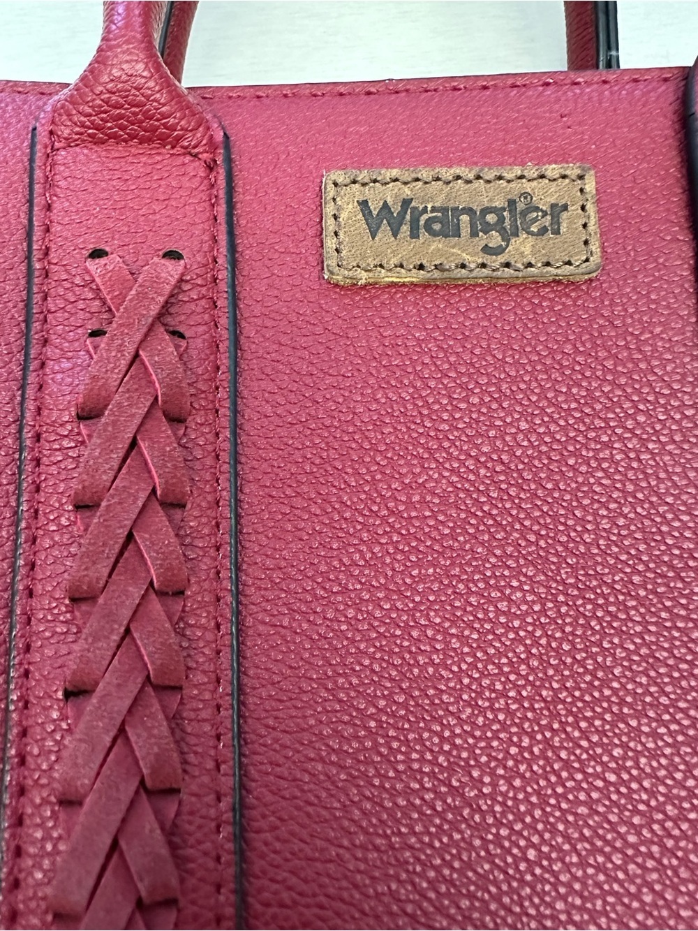 Wrangler Whipstitch Mini Tote/Crossbody - Red - Picture 2 of 8